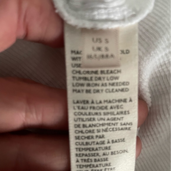 Free People white off the shoulder long sleeve t-shirt, size small. - Picture 5 of 6